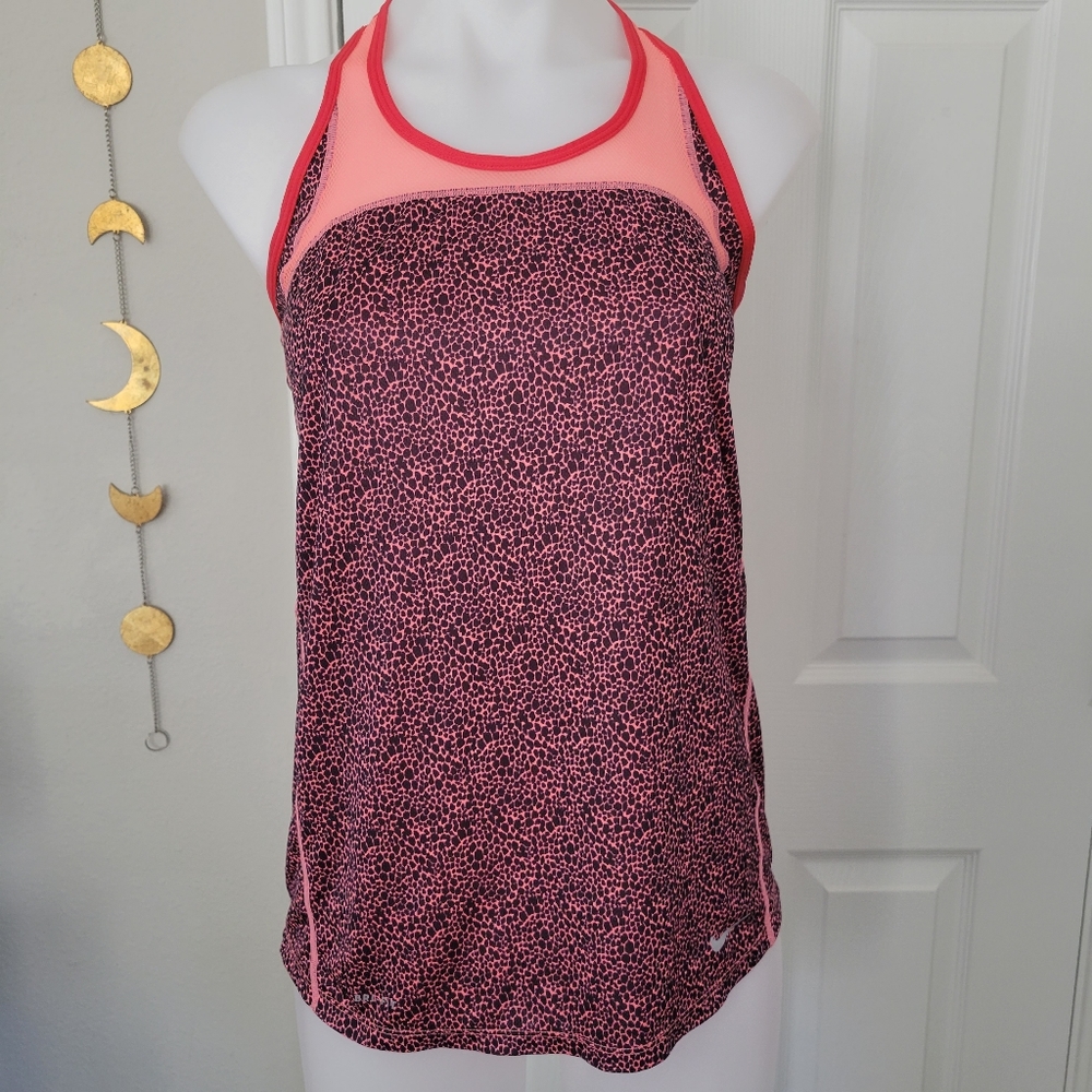 2/$25 Nike DriFit Lightweight Mesh Tank Top S EUC Neon Red/Pink/Black